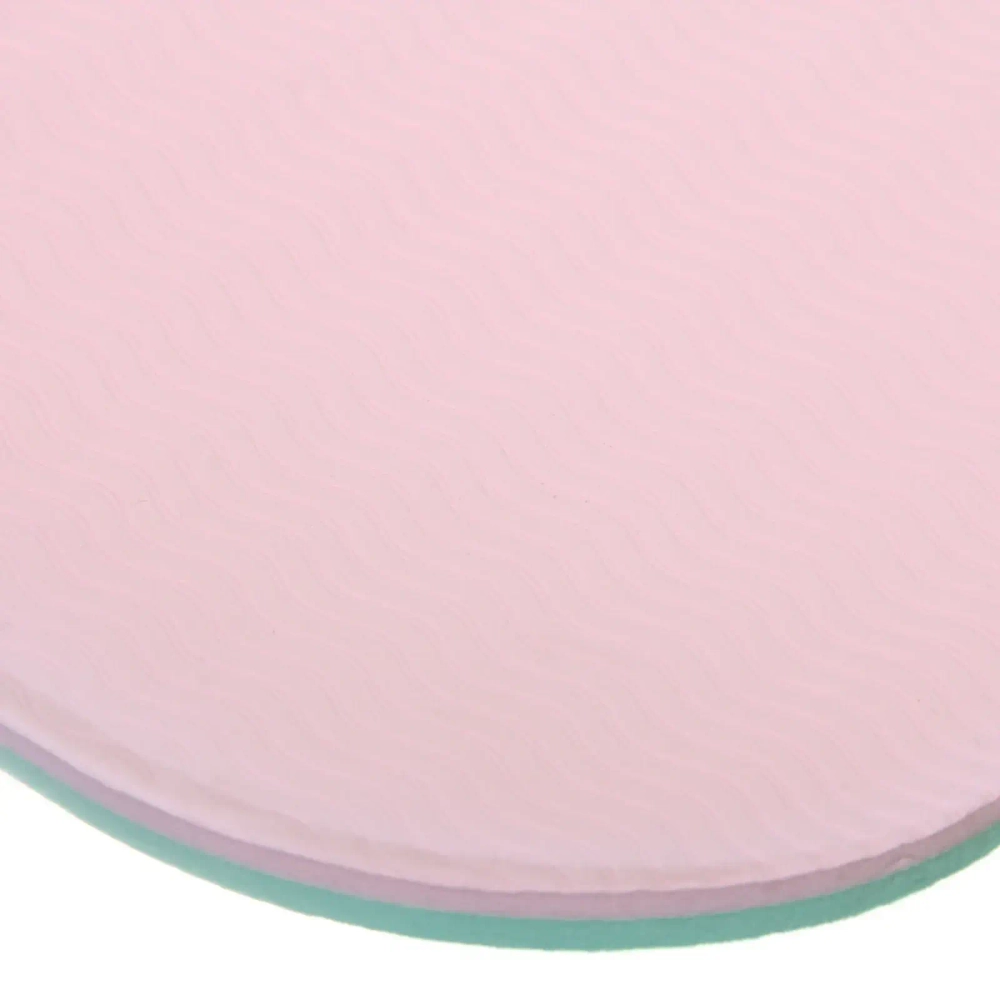 Коврик для йоги 8 мм 183х68 см «Энергия» 2х сторонний TPE, салатовый/розовый