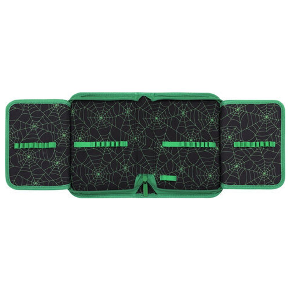 Пенал BRAUBERG, 1 отделение, 2 откидные планки, полиэстер, 21х14 см, "Digital spider", 273528