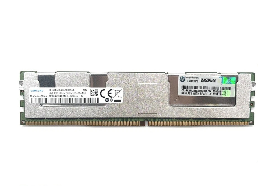 Модуль памяти для сервера HP 64GB (1 x 64GB) 805358-B21 Dual Rank x4 DDR4-2400 809085-091 819413-001