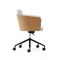 Рабочее кресло на колесиках Madai, бежевый шенилл, шпон ясеня