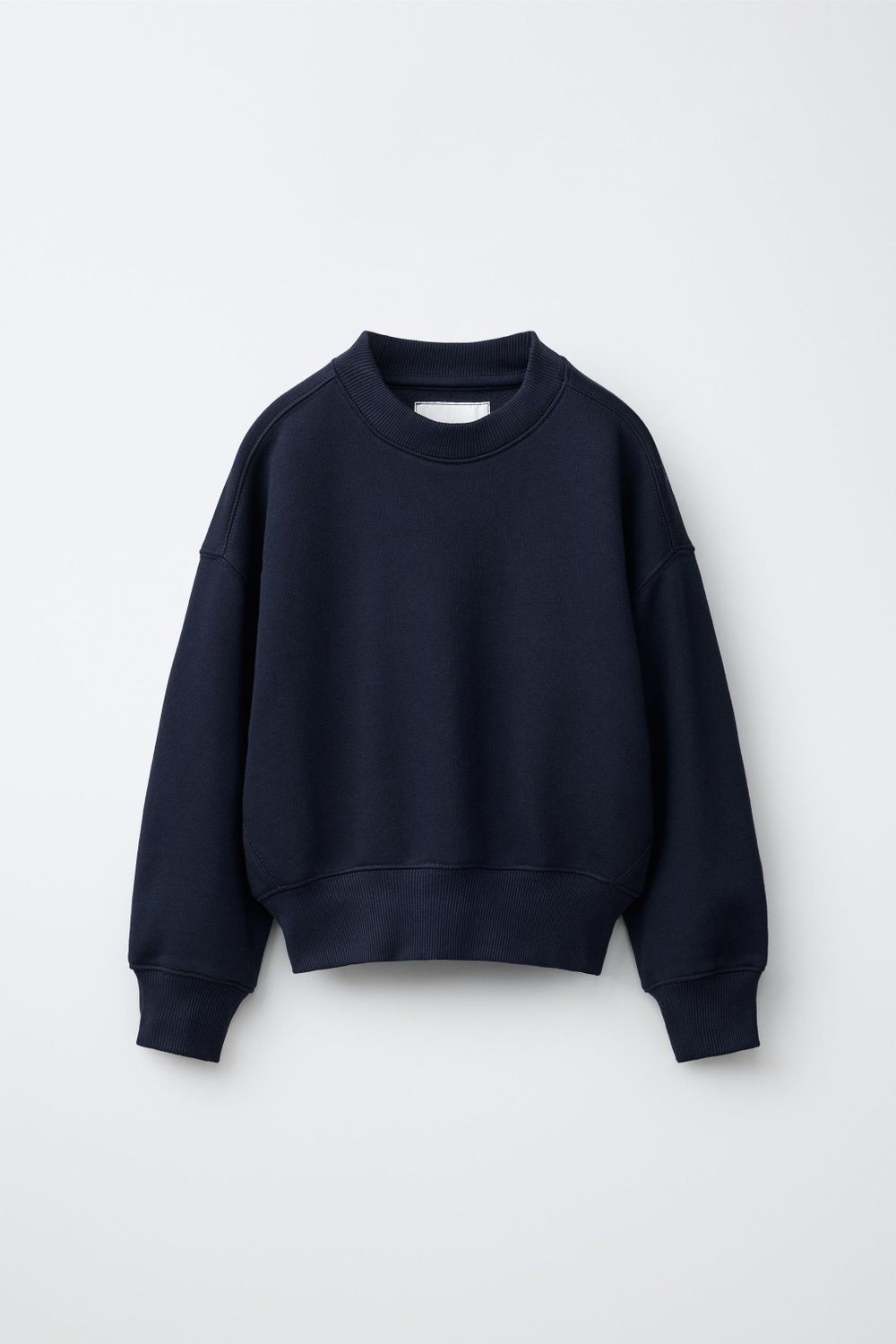 ZARA ОДНОТОННАЯ ТОЛСТОВКА, МОРСКОЙ СИНИЙ