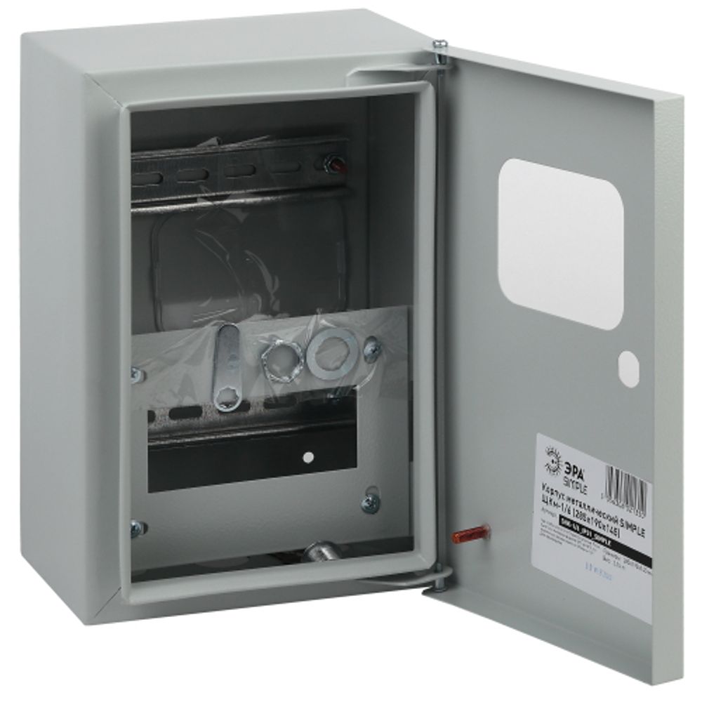 Корпус металлический навесной ЭРА SIMPLE ЩУРН-1/6 (285х190х145) IP31 УХЛ3 серый