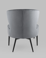 Кресло лаунж Royal велюр тёмно-серый