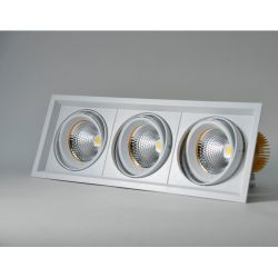 Светильник светодиодный встраиваемый Даунлайт ЭРА SKD-13-36-40K-W20 3х20Вт 4000K 5400Лм 390х150х110 5 лет гарантии