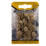 ЗАГЛУШКИ НА ШУРУП ELEMENT ТЕМ/БЕЖЕВЫЙ №2 40ШТ 1837