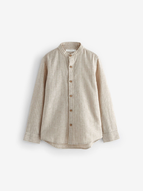 Рубашка из льна для мальчика Next 956-935, Бежевый