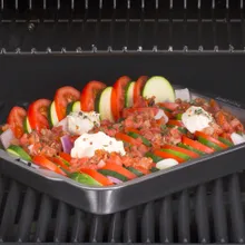 Противень для запекания/копчения, 33.5x25.5х3.5 см, нержавеющая сталь, Broil King