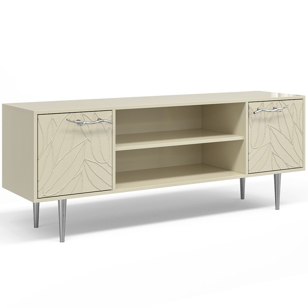 Тумба под ТВ Арт Колор leaves 155см Стайл Сильвер Серый шелк