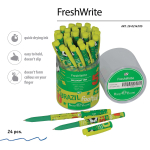 Ручка шариковая 0,7мм синяя FreshWrite "Футбол. Чемпионы. Бразилия" (BrunoVisconti)