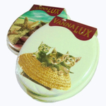 Мягкое сиденье д/унитаза с рисунком беж