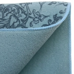 Коврик для сушки посуды 50*90см «Цветочный узор» бирюзовый