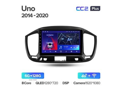 Магнитола Teyes CC2 Plus 6-128 Fiat Uno 2014 — 2020 9.0"
