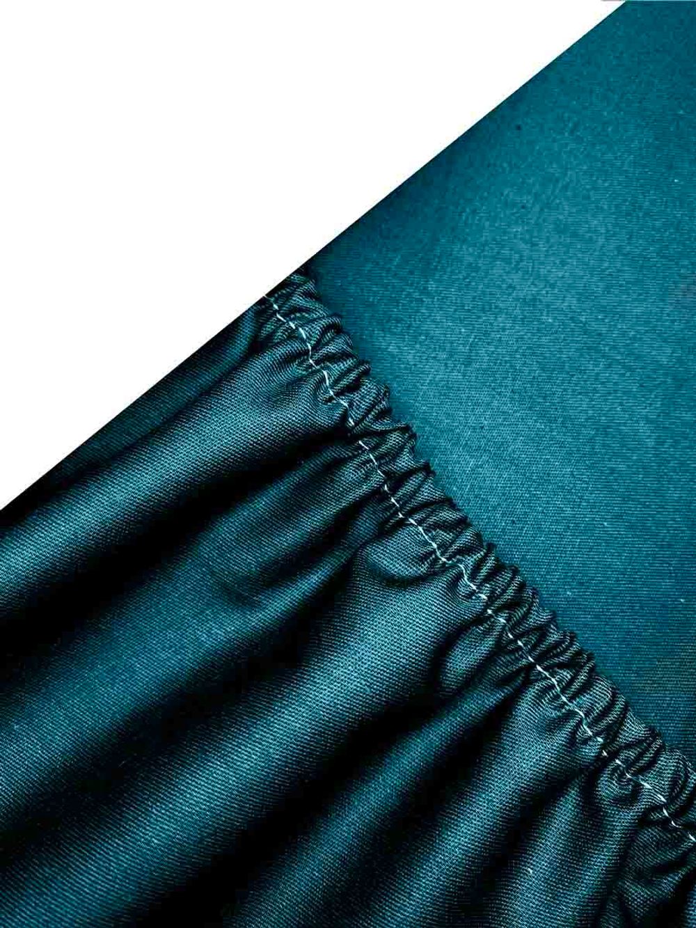 Постельное белье Milky Garden "TEAL" 1,5-сп   наволочка 70х70 1шт Простынь на резинке 90х200 см  Пододеяльник 145х215 см