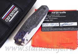 Нож CKF/Philippe Jourget FIF20 2021 (M390, ZircuTi bolster/clip, cool CF, Ti)фотография - 10