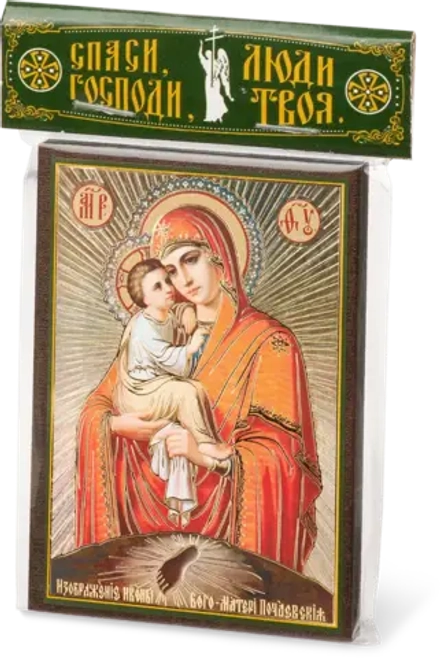 Икона БМ "Почаевская" 6х9 на МДФ-6