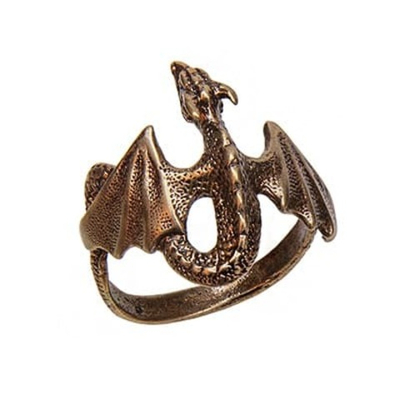 Кольцо безразмерное Дракон 2,5 см