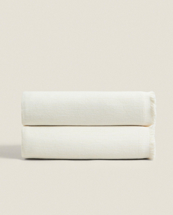 Zara Home плед из хлопка, экрю · 2379/004