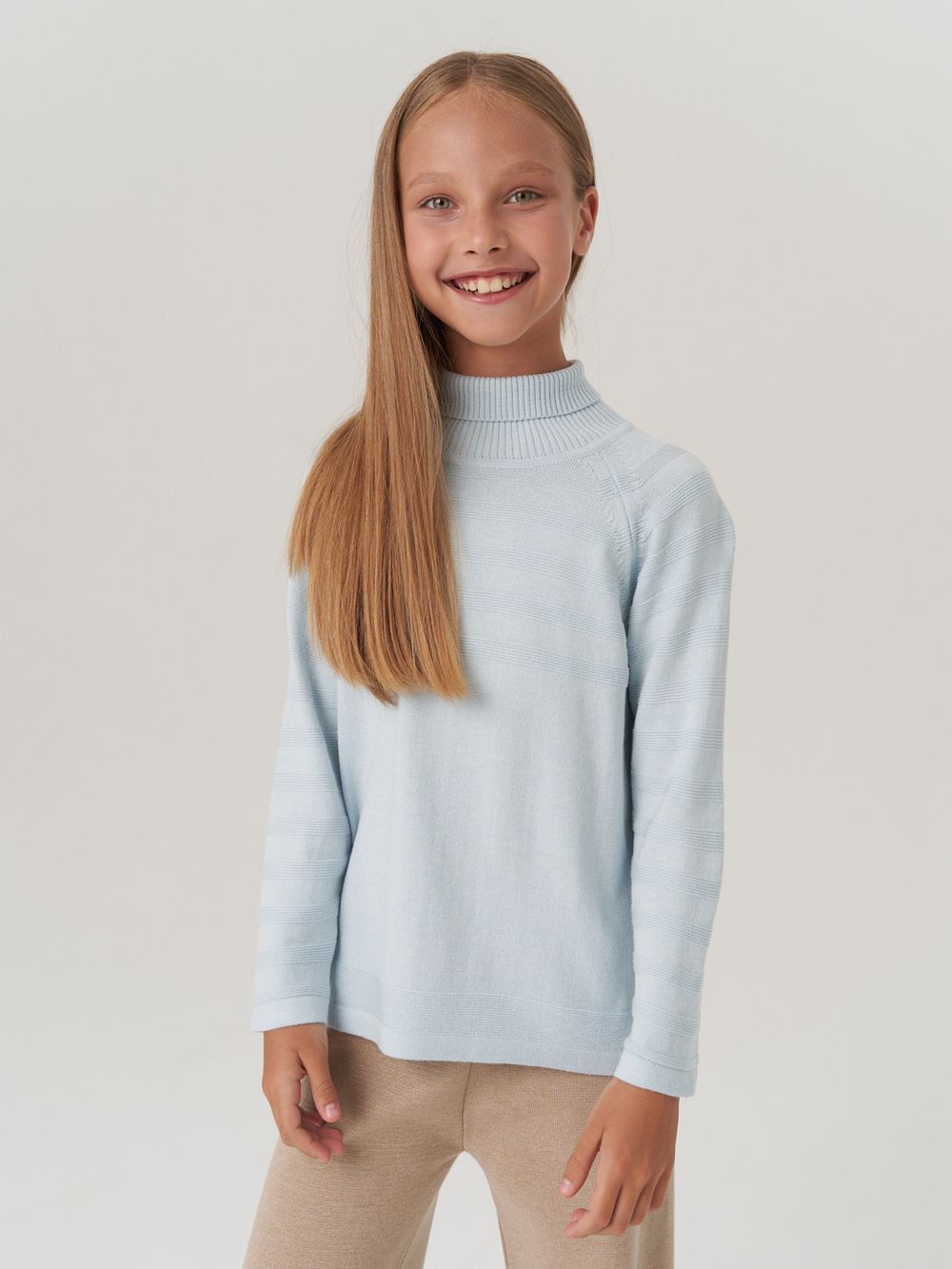 Водолазка в школу для девочки AT743  голубой