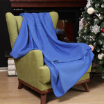 Плед 1.5-сп, 130х170 см, флис, 100%пэ, Silvano, голуб, AI-0104008