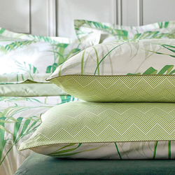 Постельное белье PALM HOUSE TILLEUL Blanc des Vosges 2 спальное евро Зеленый