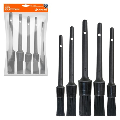 Кисти для детейлинга набор 5 пр. (24/23.5/23/22.5/20.5 см) (AIRLINE)