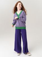 Джемпер для девочки AT954 сиренево-зеленый