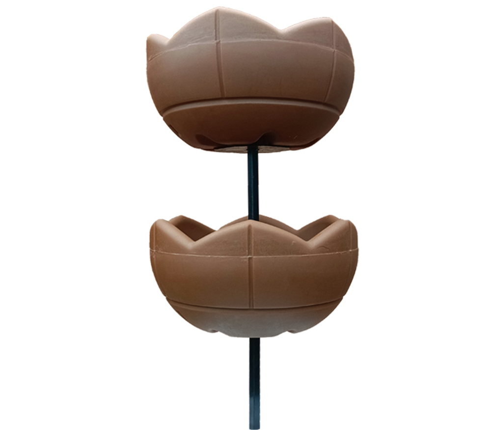 Садовый цветник Гейзер-2 с вазонами 500, цвет терракот, высота 1050