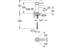 Смеситель для раковины GROHE BauClassic 23162000