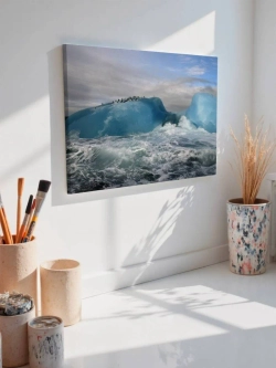 Картина на стену 40 X 50 Пингвины на льдине