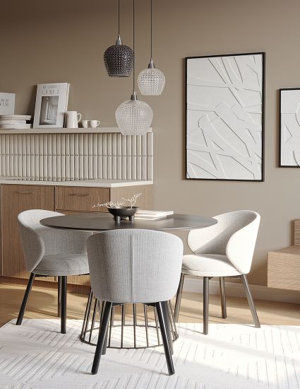 Стол обеденный tyra, D110 см, черный