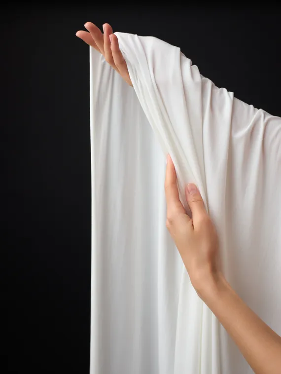 Модал, кулирная гладь, Турция, айвори 004