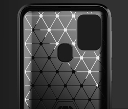 Чехол серого цвета для Samsung Galaxy M31, серии Carbon от Caseport