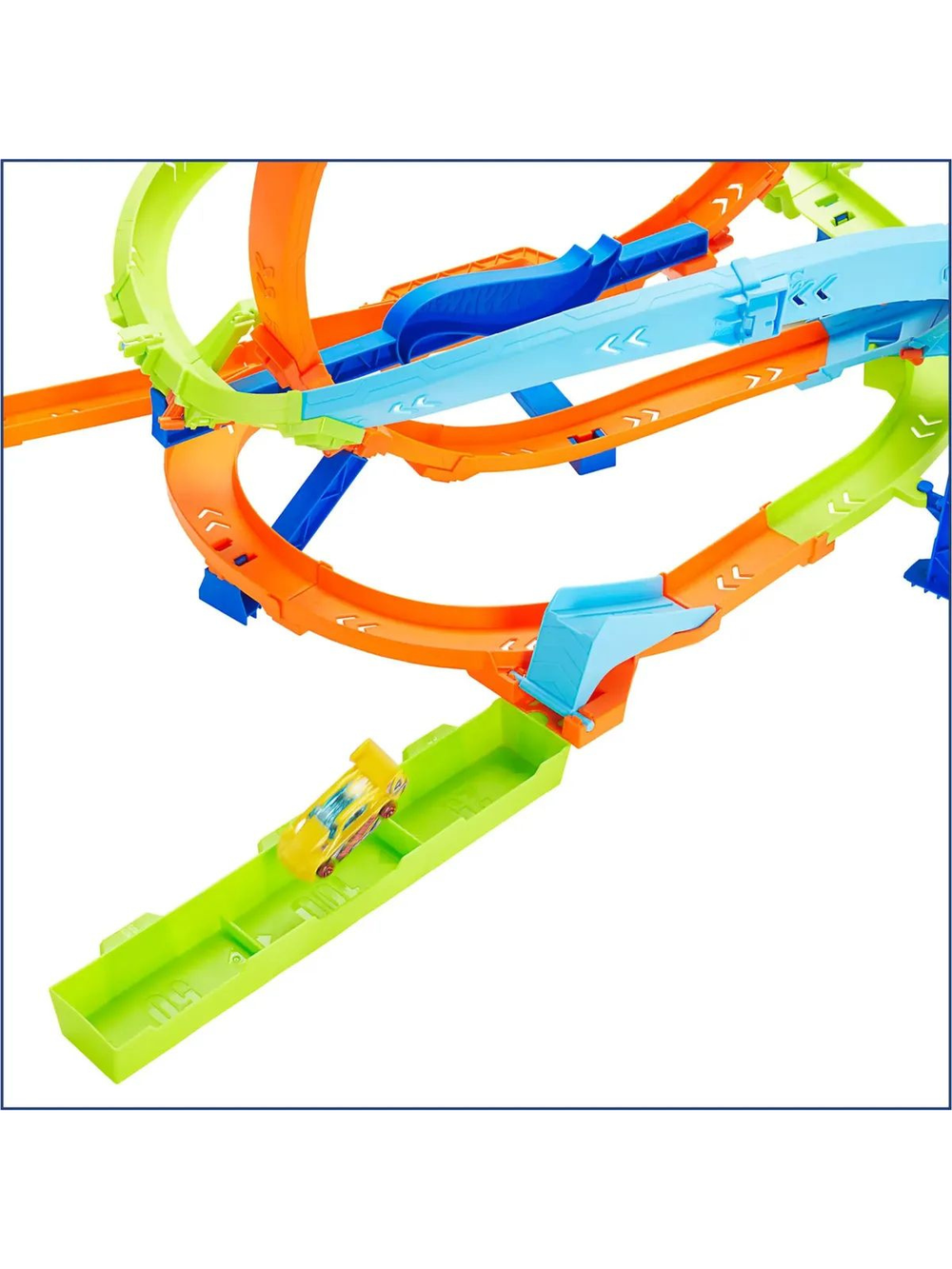 Hot Wheels HTK16 Испытание гиперпетли, игровой набор с петлёй для трюков, машинки Hot Wheels, оригинал Mattel