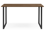 Стол деревянный Woodville Лиман 140 х 80 дуб крафт табачный, черный матовый, ножки черные