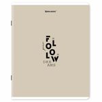 Тетрадь А5, 48 л., BRAUBERG, скоба, клетка, матовая ламинация, "Однотонный_Пастель_2", (микс в спайке), 405336