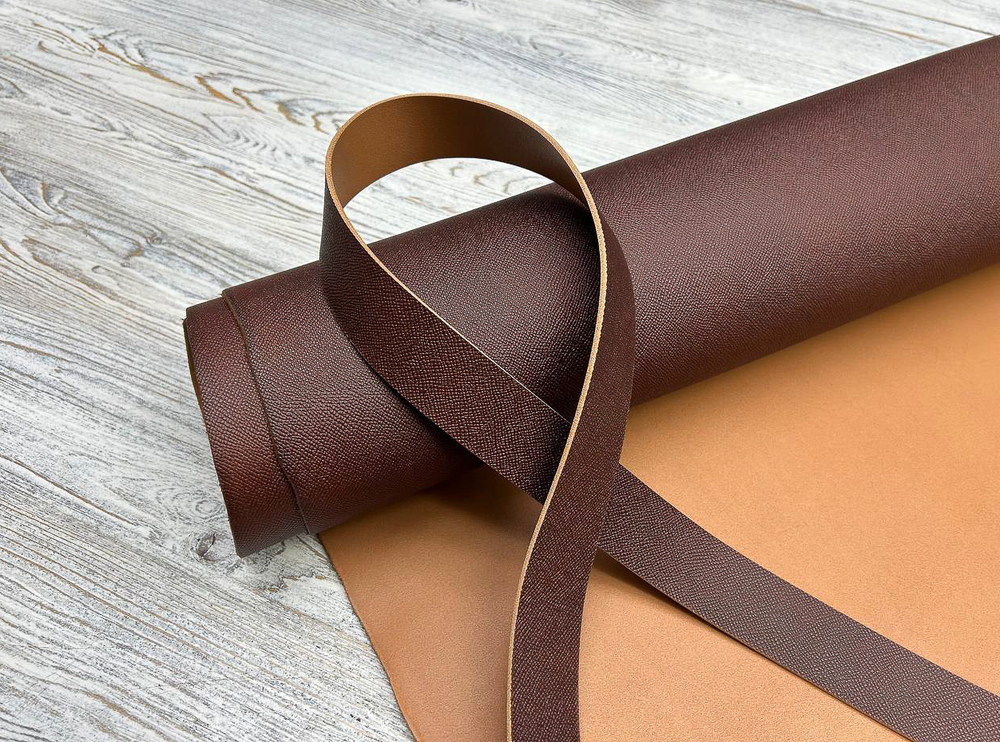Ременная кожа Epsom Cognac (2,8+ мм), цв. Коричневый