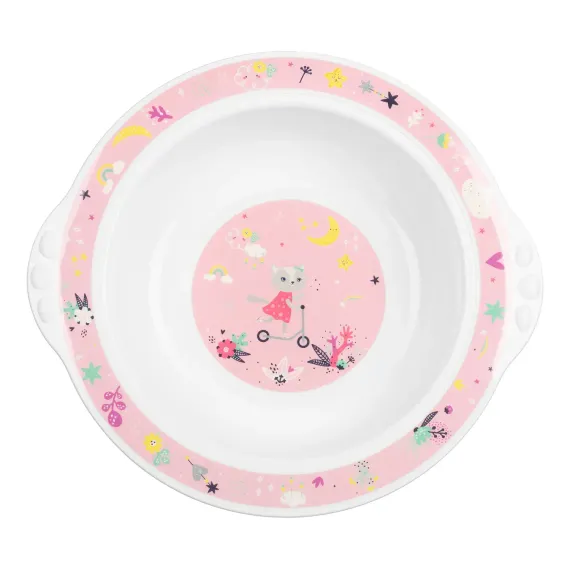 Тарелка BabyGo Pink-White