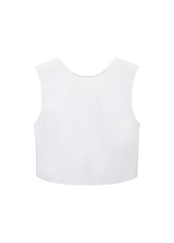 Укороченный топ с бантом на спине