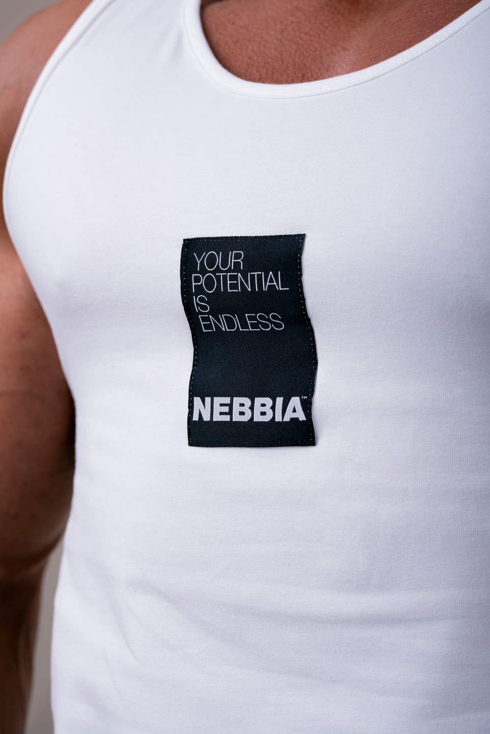 Мужская майка Nebbia Singlet Your potential is endless 174 white