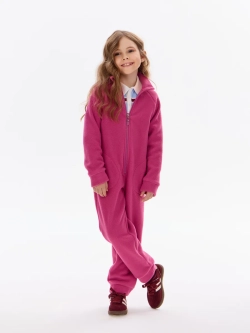 Теплый флисовый комбинезон с карманами