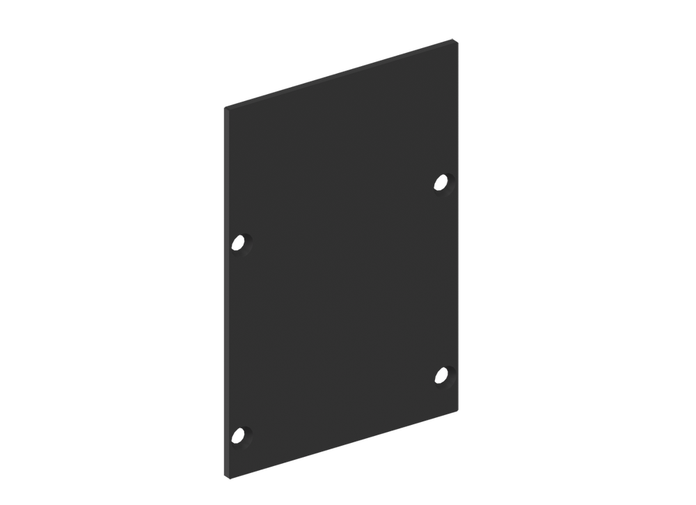 Боковая  глухая заглушка для профиля DN18516 Цвет:Чёрный матовый,  RAL9005, Серия:DN8ALE