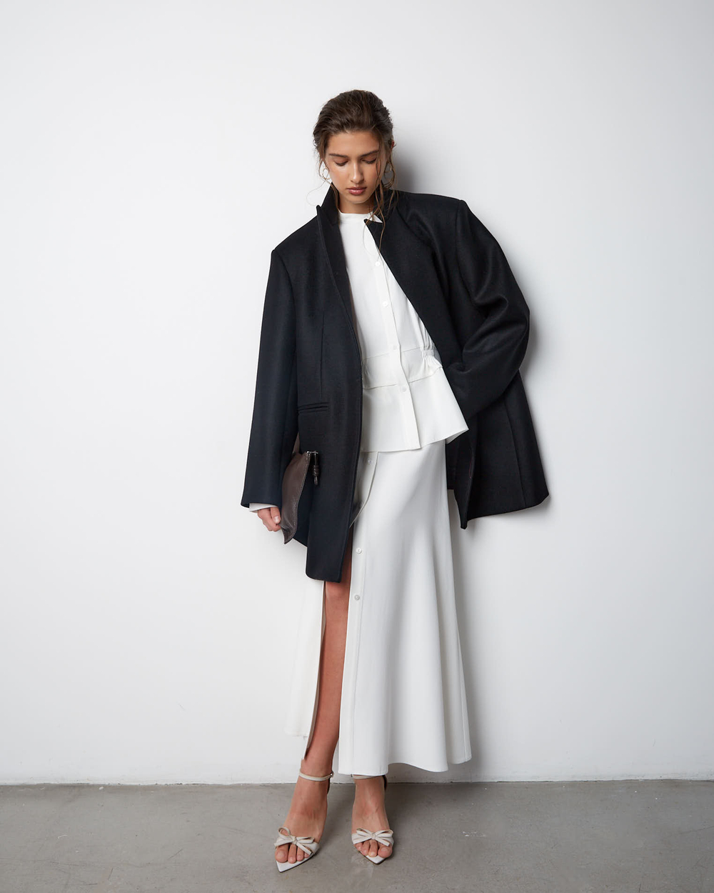 Блуза из смесовой вискозы Александр Маккуин белый