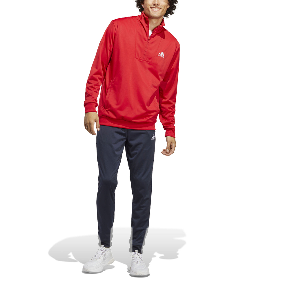 Мужские теннисные Костюмы adidas Small Logo Tricot Tracksuit Men - Red, Dark Blue