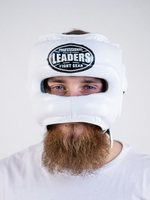 Шлем боксерский LEADERS LS WH с бамперной защитой (белый)