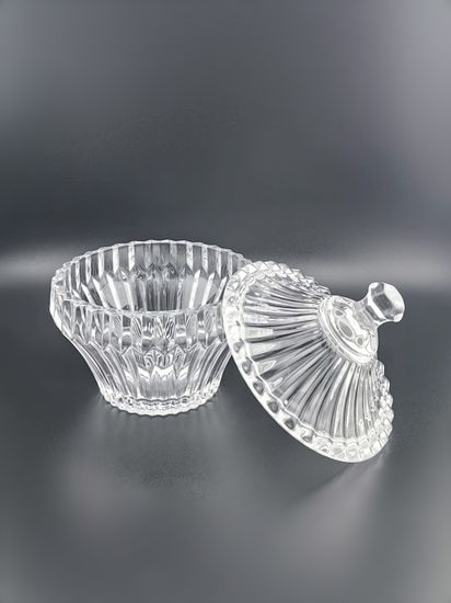 Сахарница из стекла 340 мл. с крышкой