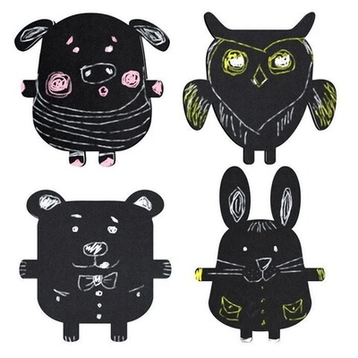 Набор меловых досок «Медвежонок и его друзья» Умничка