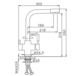 Смеситель для кухни, Frap, с картриджем, подкл к фильтр, молоч, F4352-24