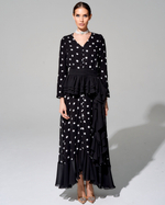 Платье длины миди из премиального шифона