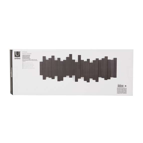 Настенная вешалка Sticks черная