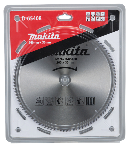 Диск по дереву 260х30 мм Makita D-65408